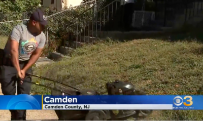 2022 09 29 Camden County Police Officers Mowing Lawns (Photo)