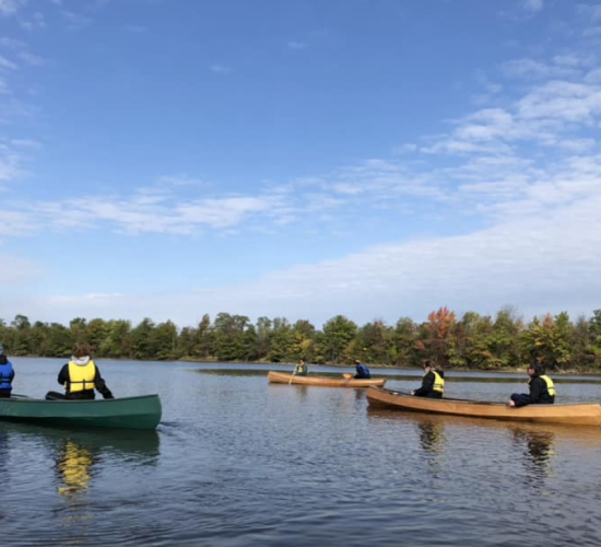 Canoeing through Delaware River